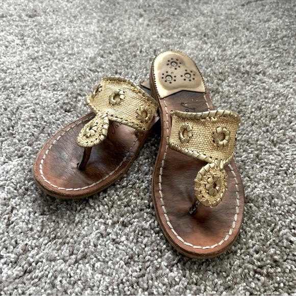 Gold and Burlap Jack Rodgers - Picture 1 of 11